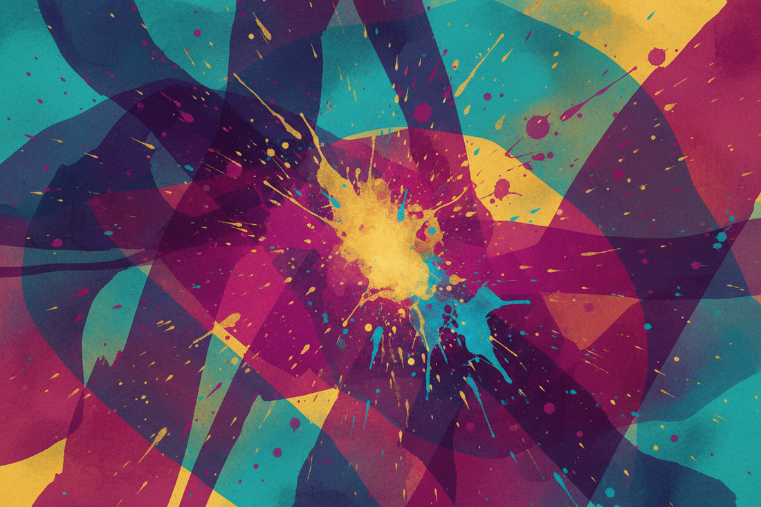 Bold Expressions abstract watercolour digital art print 