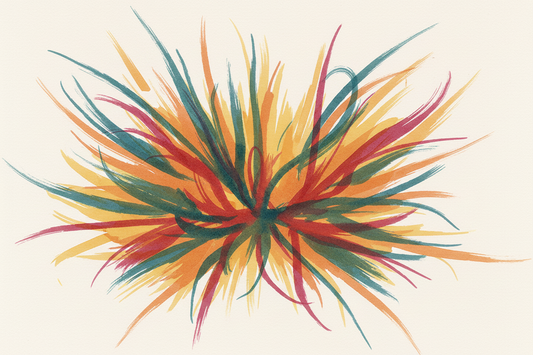 Abstract digital brushworks art print — expressive watercolour brushstrokes 