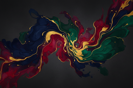 Fluid art digital premium print — abstract watercolour by Phillip J Gordon, instant download.