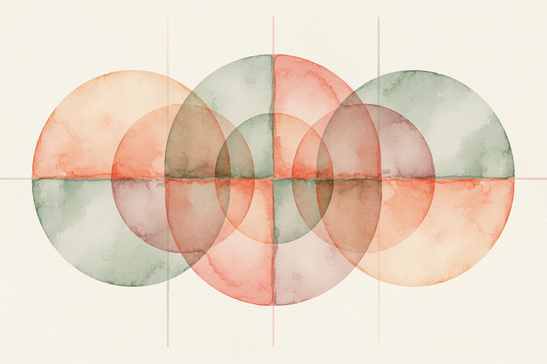 Geometric abstracts digital art print by Phillip J Gordon — abstract watercolour wall art instant download