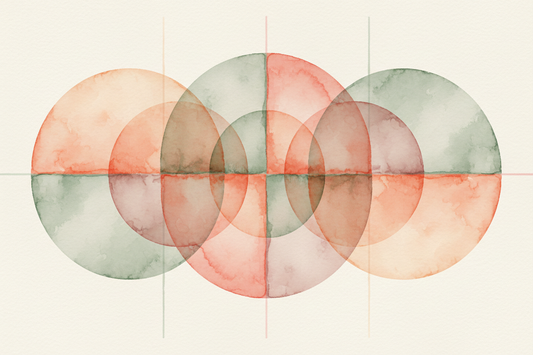 Geometric abstracts digital art print by Phillip J Gordon — abstract watercolour wall art instant download