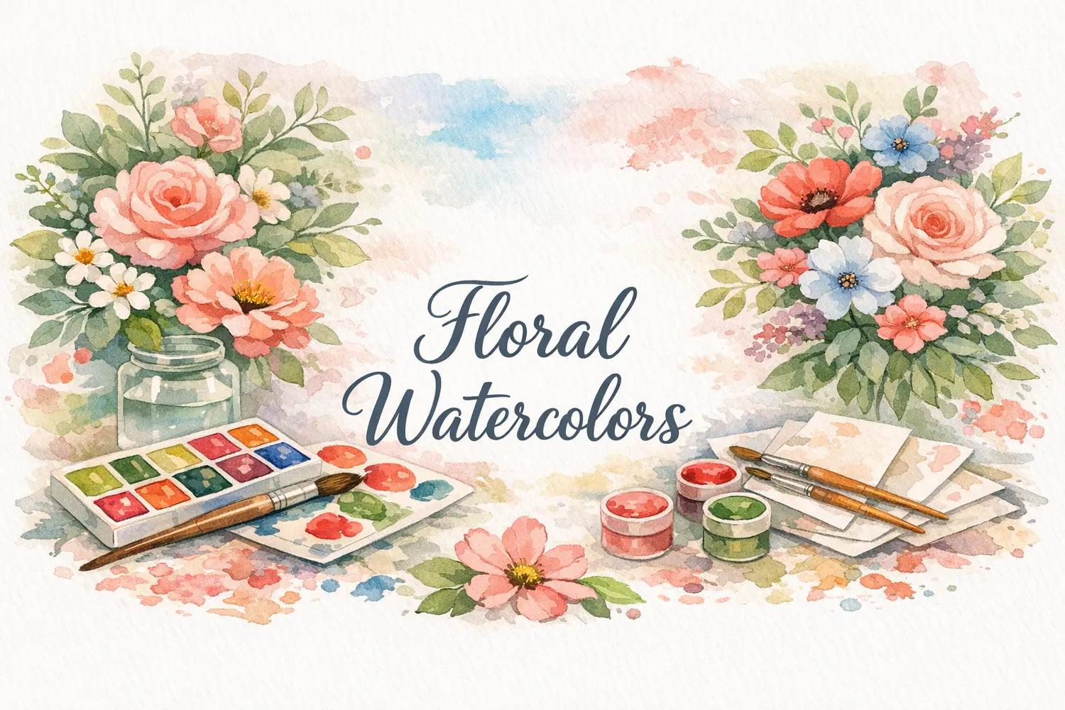 Floral Watercolors - Phillip J Gordon Digital Art Prints