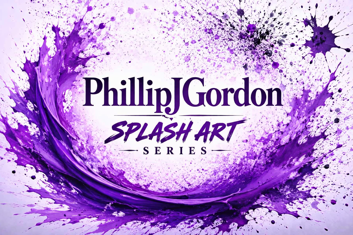 "Joyful Motion — vibrant abstract watercolour digital art print by Phillip J Gordon, bold swirling colours and fluid brushwork"
