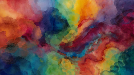 Chromatic Drift – Vibrant Abstract Watercolour Art Print | Digital Download