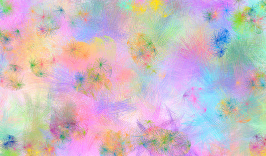 Glimmering Glitches — Watercolour Pastel Digital Art Print