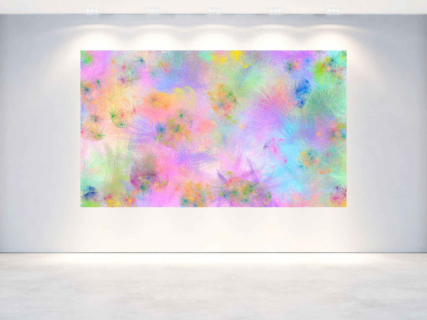 Glimmering Glitches — Watercolour Pastel Digital Art Print
