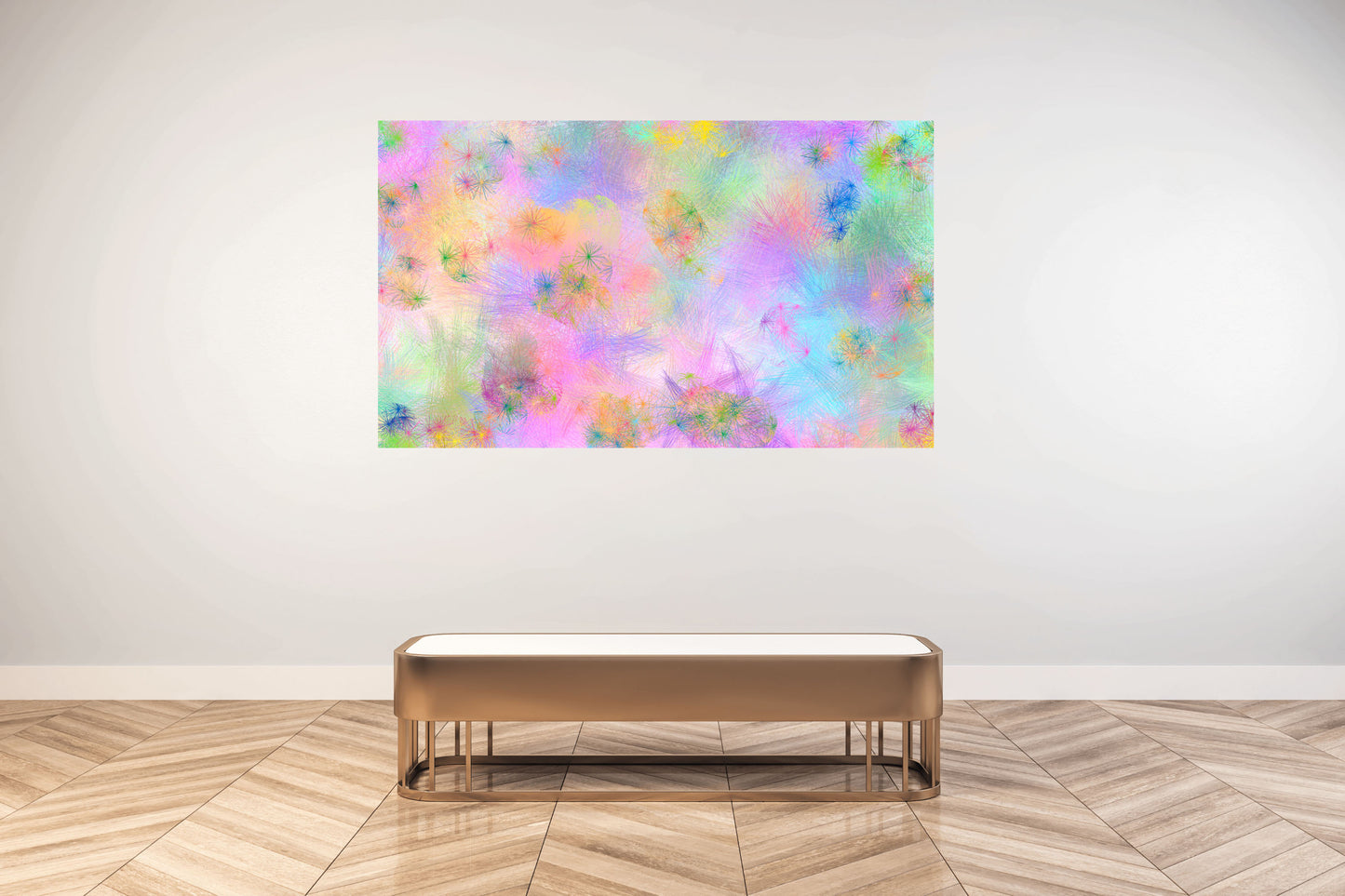 Glimmering Glitches — Watercolour Pastel Digital Art Print