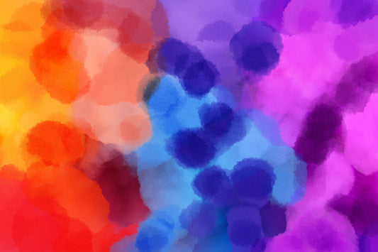 Ink Storm Protocol — bold abstract digital art print with dynamic ink and watercolour layers in vibrant colours by Phillip J Gordon