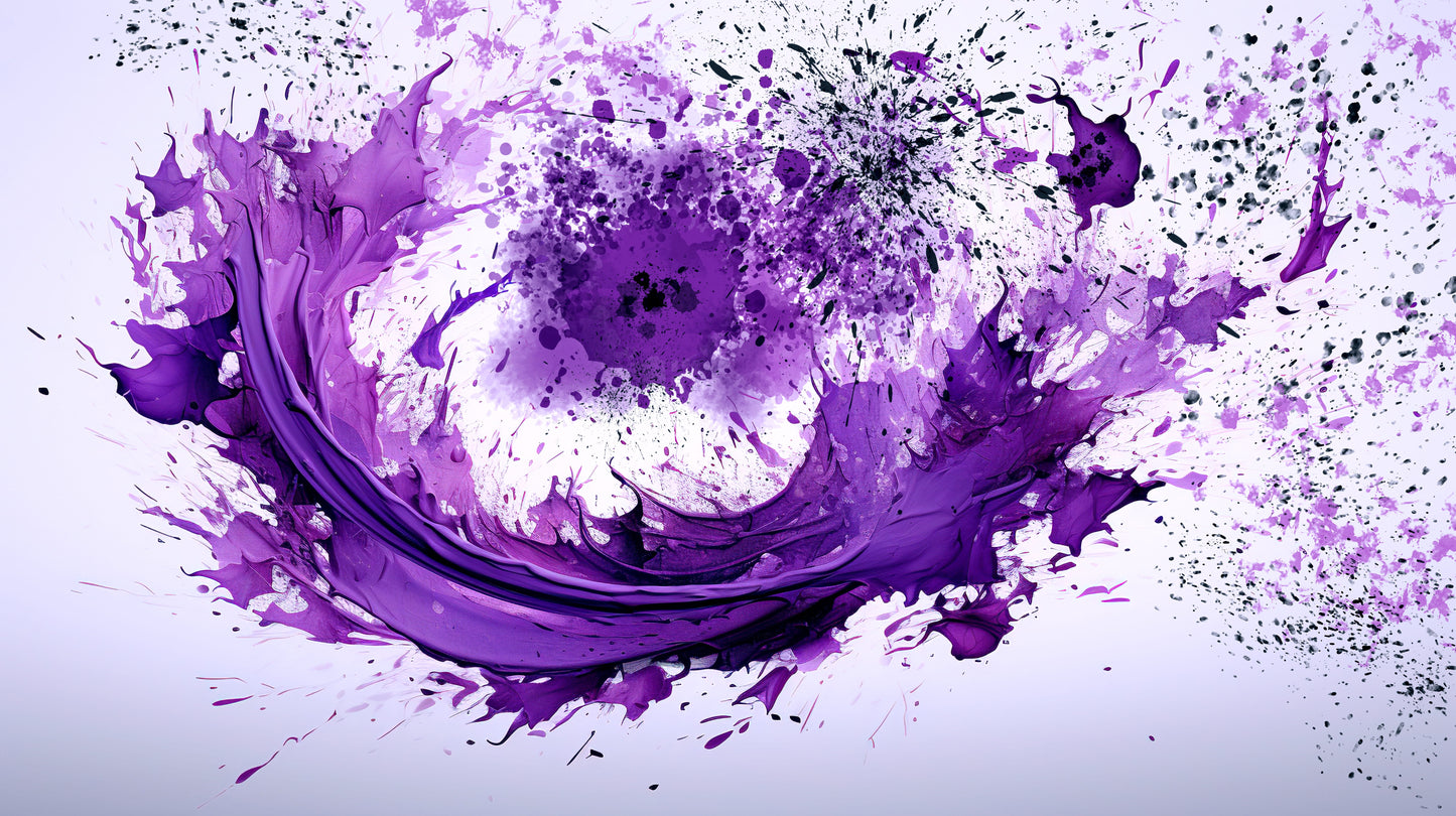 Lavender Viscosity — Abstract Fluid Art Digital Print | Swirling Lavender Wall Art