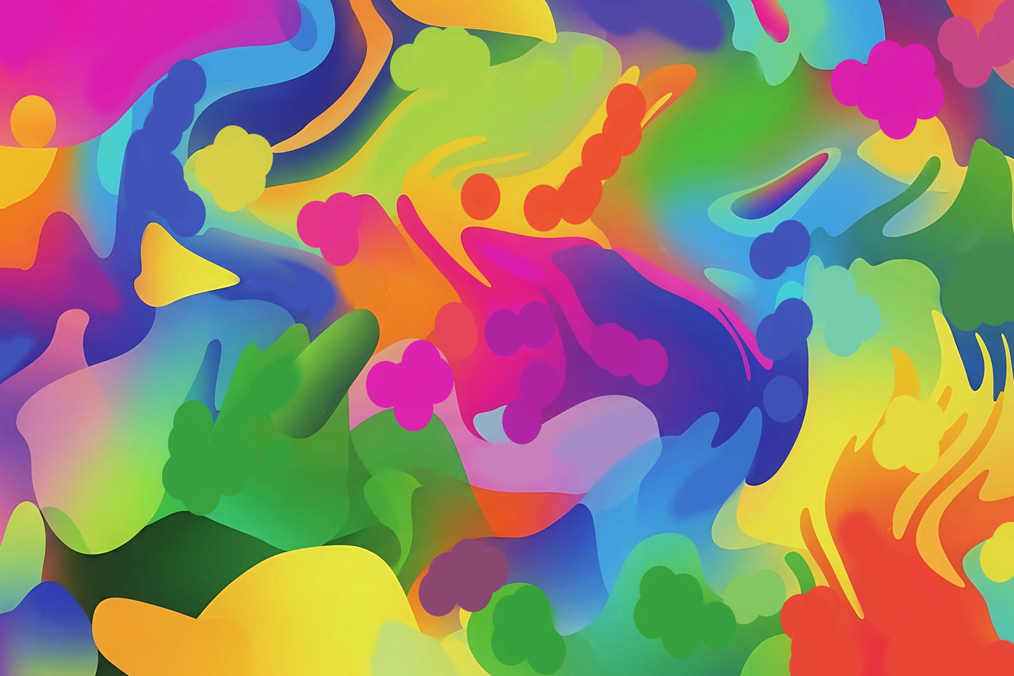 Abstract colorful pattern with vibrant colors on a multicolor background.