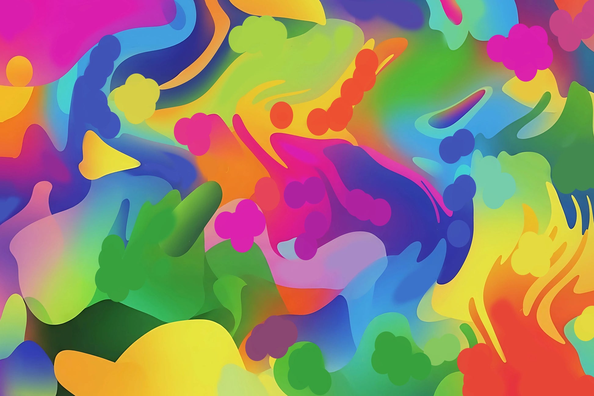 Abstract colorful pattern with vibrant colors on a multicolor background.