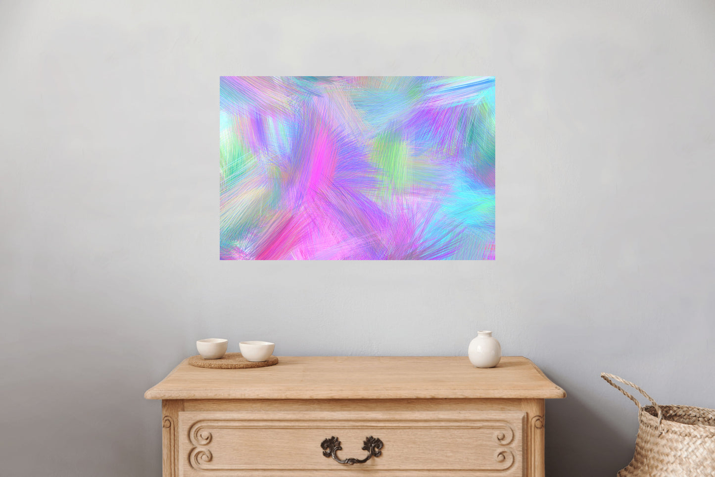Radiant Rhythm pastel abstract art print — soothing colour gradient digital download for home décor